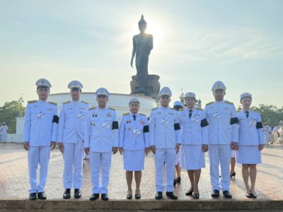 สำนักงานการตรวจเงินแผ่นดินภูมิภาคที่ 3 (จังหวัดนครปฐม) เข้าร่วมพิธีบำเพ็ญพระราชกุศล เนื่องในวันมาฆบูชา ประจำปี 2569 ณ พุทธมณฑล จังหวัดนครปฐม