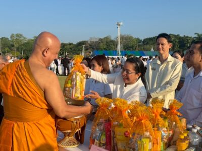 สำนักงานการตรวจเงินแผ่นดินภูมิภาคที่ 3 (จังหวัดนครปฐม) เข้าร่วมพิธีเจริญพระพุทธมนต์และทำบุญตักบาตร เนื่องในวันมาฆบูชา ประจำปี 2569 ณ พุทธมณฑล จังหวัดนครปฐม