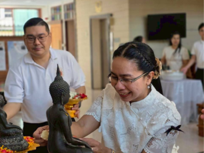 สำนักงานการตรวจเงินแผ่นดินภูมิภาคที่ 3 (จังหวัดนครปฐม) จัดพิธีเจริญพระพุทธมนต์ และรดน้ำขอพร เนื่องในวันสงกรานต์ ประจำปี 2569